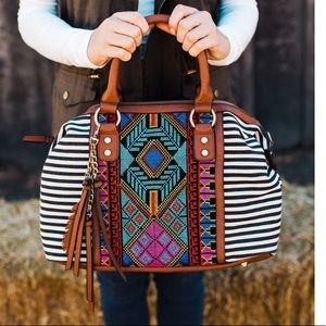 Striped Aztec purse